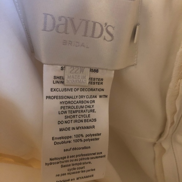 Ivory/champagne Wedding Dress with bustled train. - Picture 8 of 8